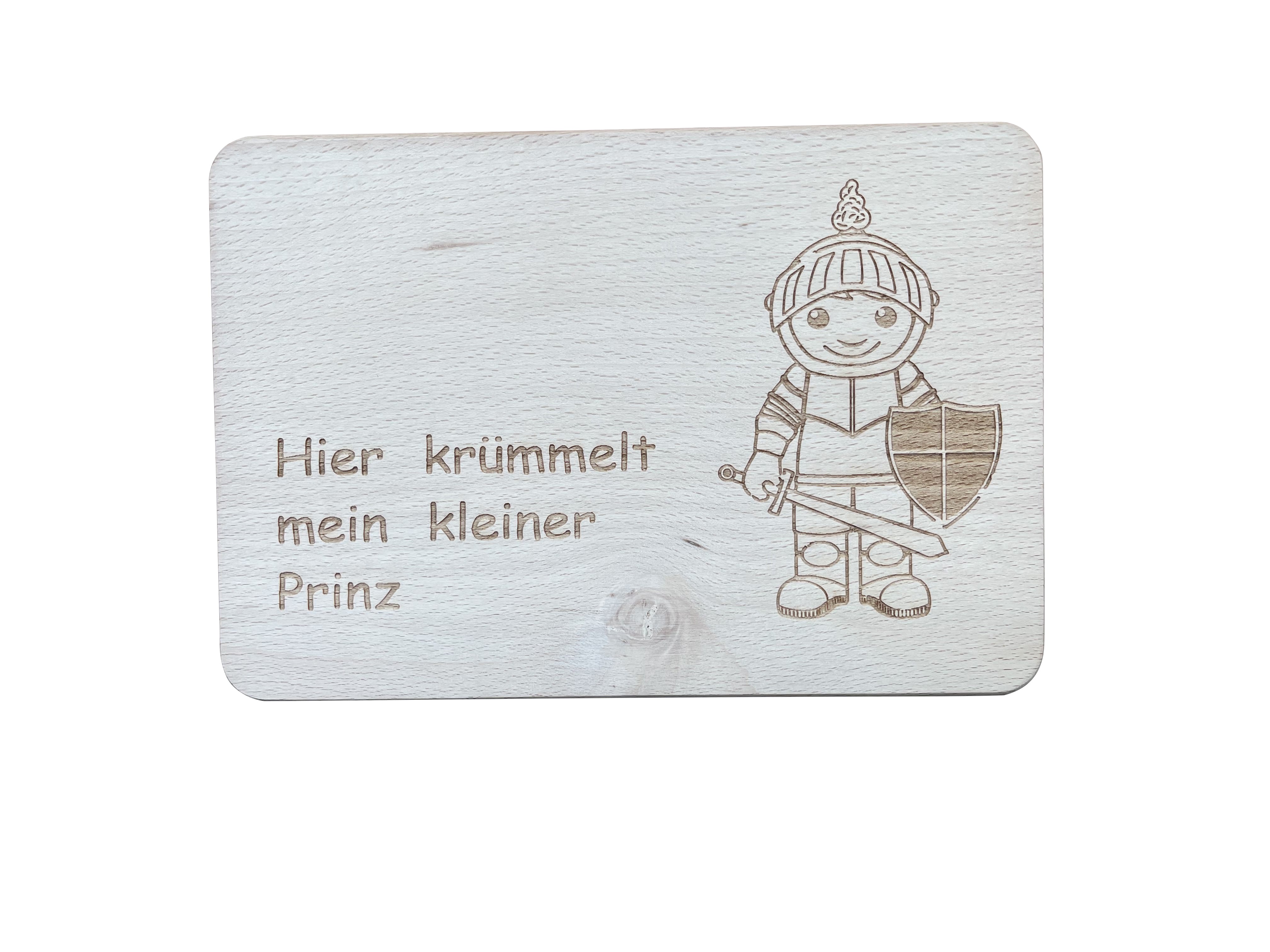 Frühstücksbrettchen/Schneidbrettchen Hier krümelt mein kleiner Prinz