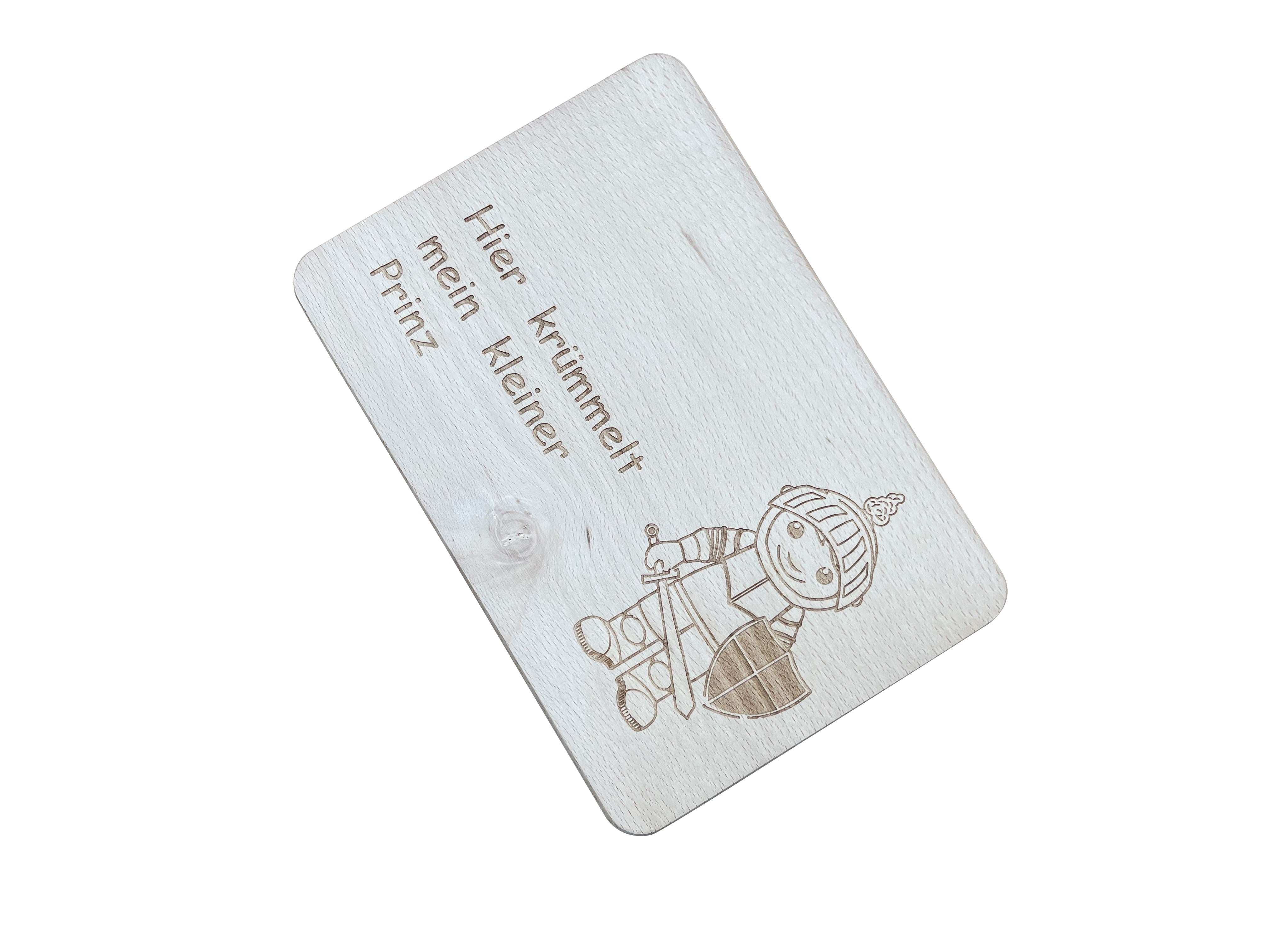 Frühstücksbrettchen/Schneidbrettchen Hier krümelt mein kleiner Prinz