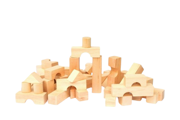Holzbausteine-Natur 54 Stück