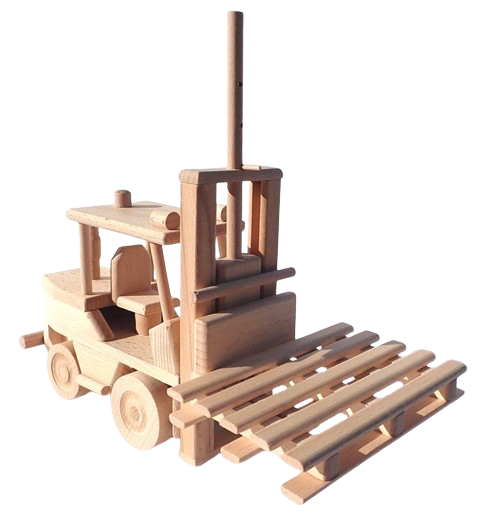 Gabelstapler aus Buchenholz