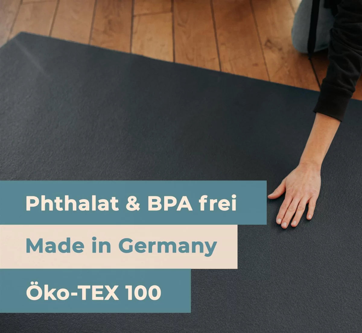 Runde Krabbelmatte Grau "made in Germany" - Öko-Tex 100