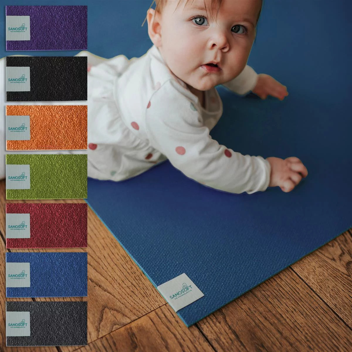 Krabbelmatte Blau "made in Germany" - Öko-Tex 100