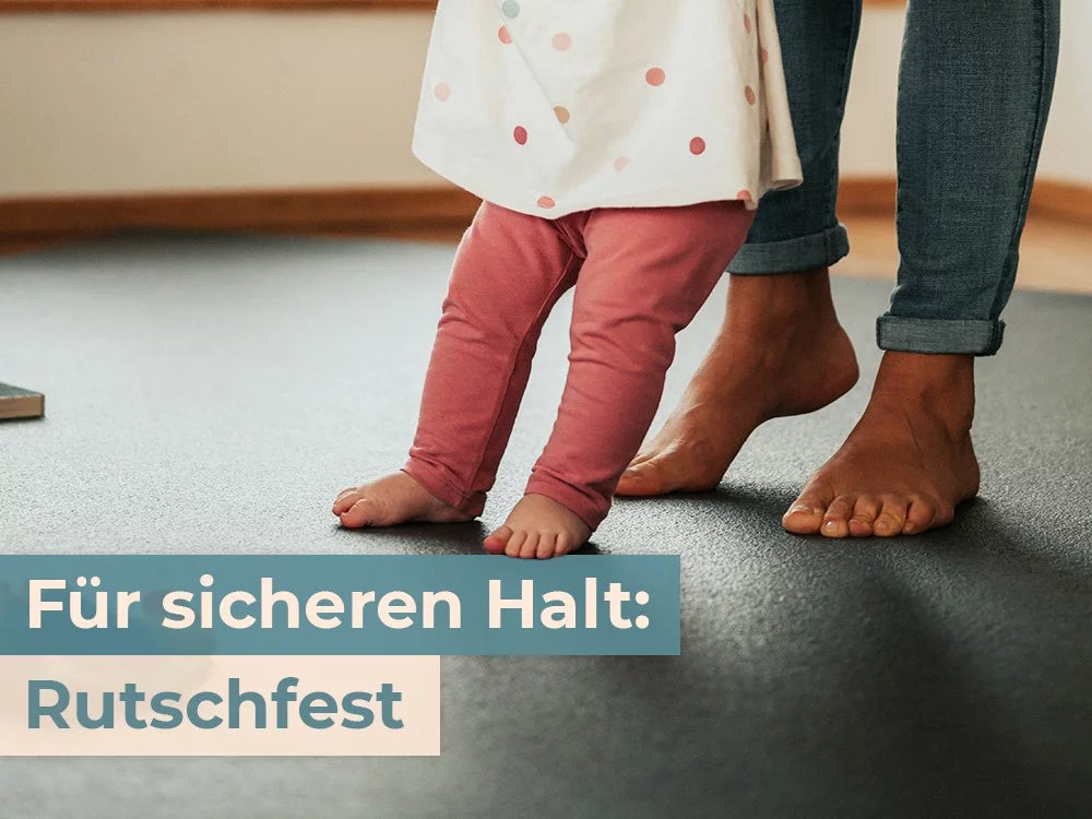 Krabbelmatte Hellgrau "made in Germany" - Öko-Tex 100