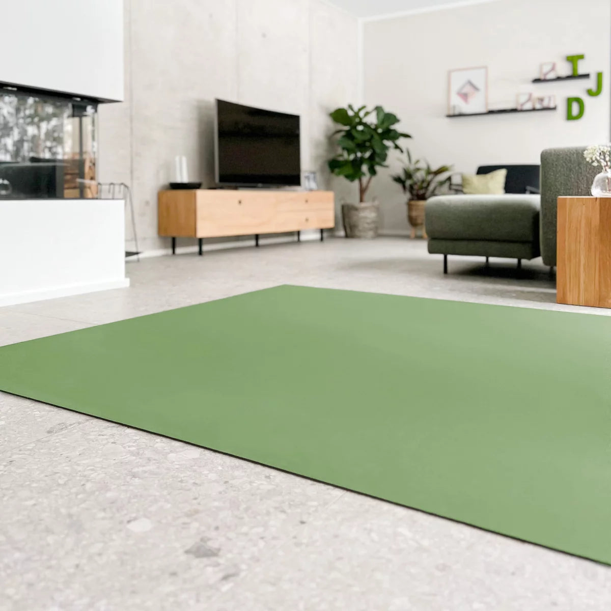 Krabbelmatte Olivgrün "made in Germany" - Öko-Tex 100