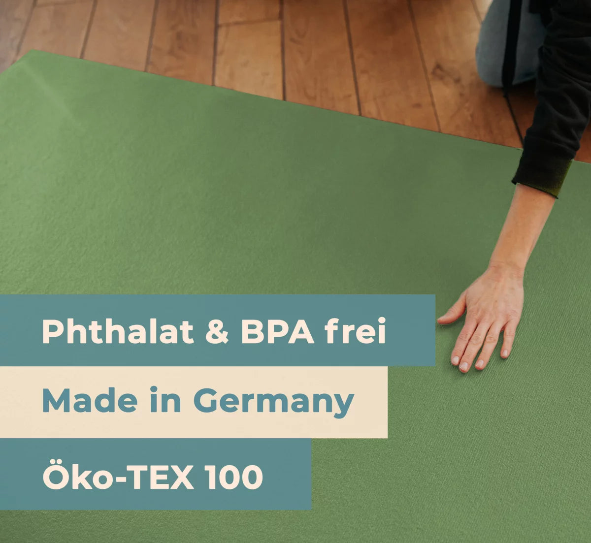 Krabbelmatte Olivgrün "made in Germany" - Öko-Tex 100