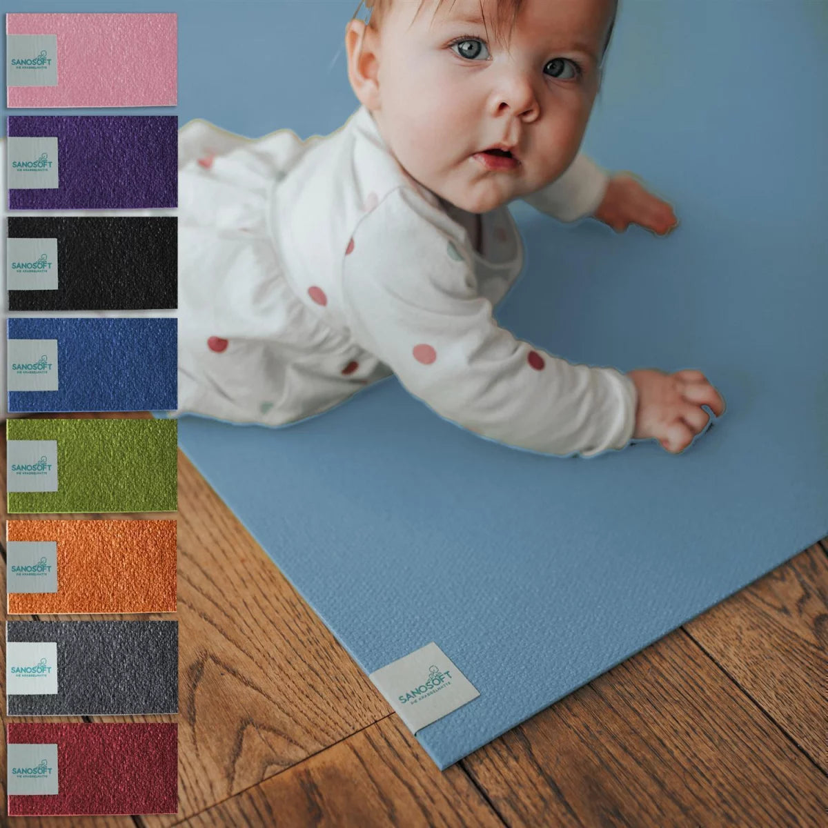 Krabbelmatte Hellblau "made in Germany" - Öko-Tex 100