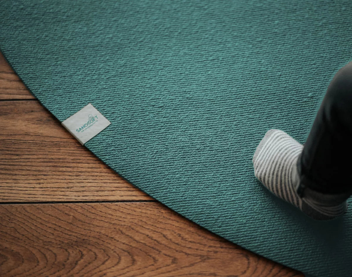 Runde Krabbelmatte Petrol "made in Germany" - Öko-Tex 100