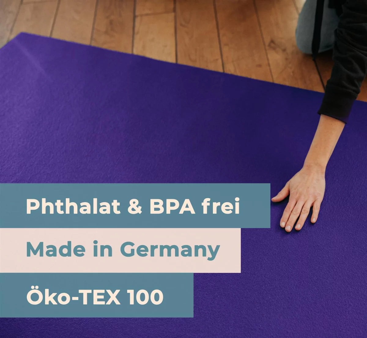 Runde Krabbelmatte Lila "made in Germany" - Öko-Tex 100